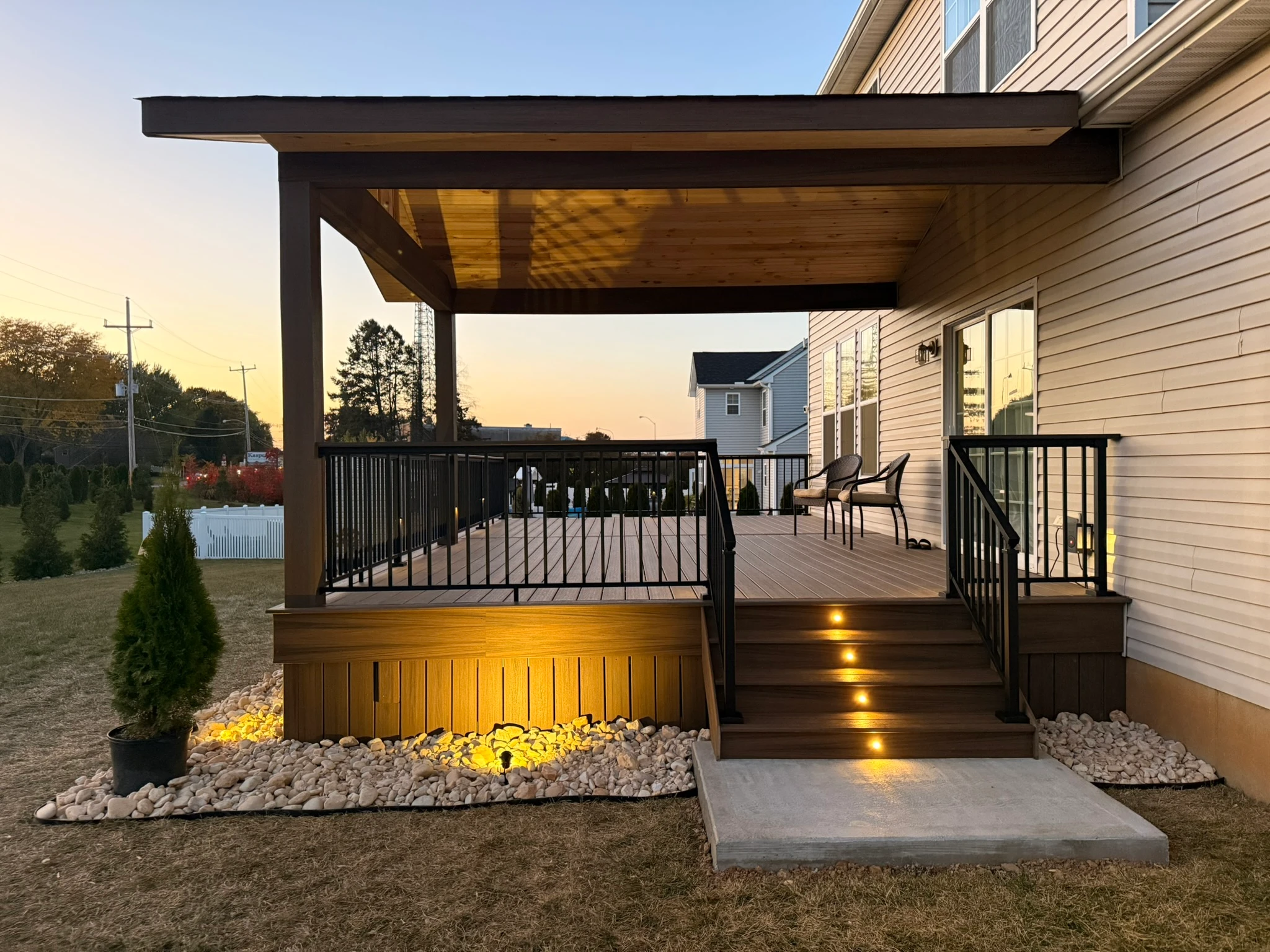 A Frame Roof  Addition With Trex Deck in Nazareth, PA
