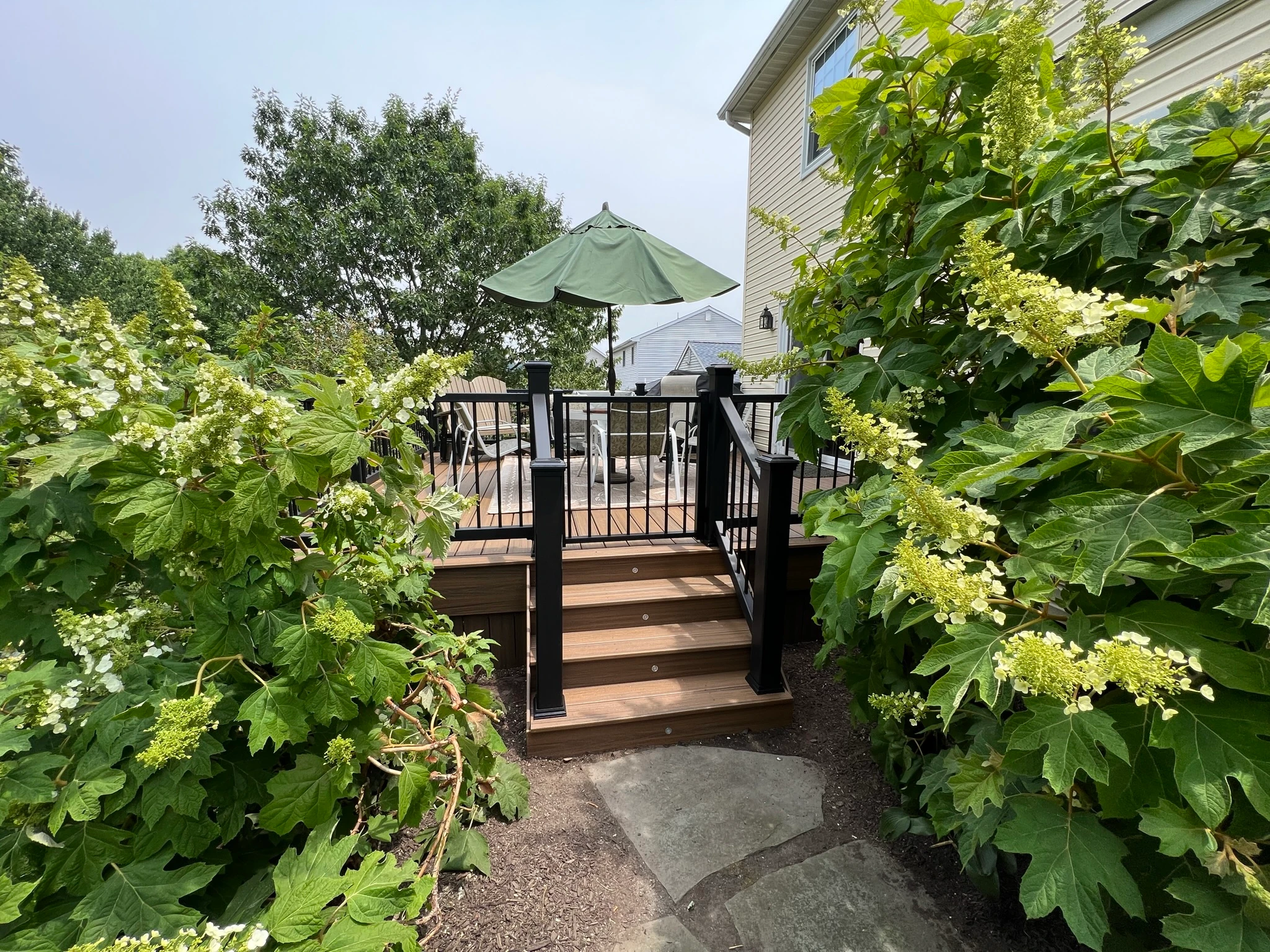 Custom Covered Deck with Wood Ceiling